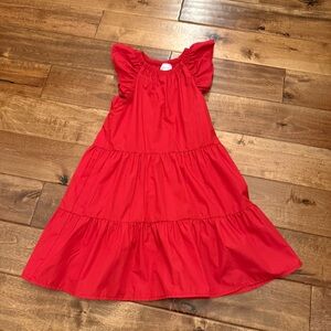 Pleat. Red Kids Dress size 8